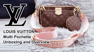 Louis Vuitton Multi Pochette  Pink Strap Unboxing and Overview [upl. by Rebekkah]