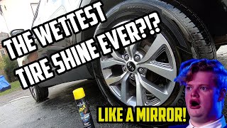 THE WETTEST amp BEST TIRE SHINE EVER  WET Street Legal Tire Shine MobileDetailing AutoDetailing [upl. by Josh]