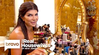 Makeup Artist or Housewife Step Inside Teresa Giudices Overflowing Vanity  RHONJ [upl. by Laekcim491]