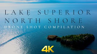 Beautiful Minnesota Lake Superior North Shore Drone Compilation 4K [upl. by Schaffer]