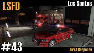 ⭐ GTA POLICE  LSPDFR mod  LSFD  First Response  🚒 Dodge Charger [upl. by Nataniel658]