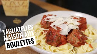 TAGLIATELLES aux BOULETTES 100 maison au Grana Padano [upl. by Asserat67]