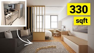 ARCHITECT REDESIGNS  A Tiny NYC Studio Apartment For a Family of 3  307sqm330sqft [upl. by Nnylak]