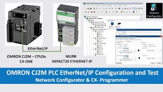 OS4 OMRON CJ2M PLC EthernetIP Communication MURR IO as EIP Device [upl. by Debbra]