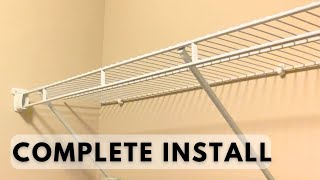 How to Install ClosetMaid Wire Shelving  Step by Step [upl. by Lesnah]