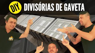 DIY divisórias de gaveta organizador de gavetas  king Movelaria [upl. by Carrick]