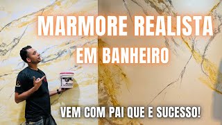 Transforme Seu Banheiro Sem Quebrar Nada Mármore Realista em Ação [upl. by Yramesor679]