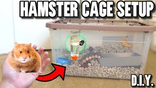 NEW DIY HAMSTER ONLY BIN CAGE SETUP [upl. by Hourigan]