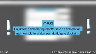 Radera eller justera deklaration [upl. by Idissak]