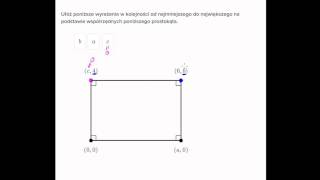 Współrzędne wierzchołków prostokąta  przykład [upl. by Naujyt33]