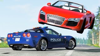 Epic Police Chases amp Crashes 65  BeamNG Drive  CRASHdriven [upl. by Hanna]