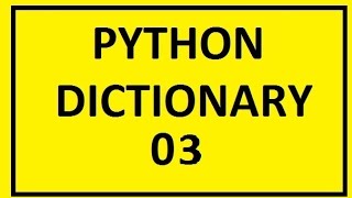 Python Dictionaries 03 keyvalue format [upl. by Helaina]