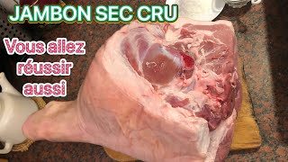 Recette jambon cru sec fait maison étape par étape 1 [upl. by Norvil]