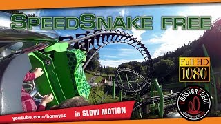 Tribute to Speed Snake Free 2017  Vekoma Sunkid Roller Coaster  Fort Fun  onride Slow Motion [upl. by Inaffyt]