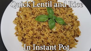 HOW TO COOK LENTILS RICE IN THE INSTANT POT  Chef Under Pressure [upl. by An]