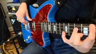 Moniker Guitars Zuma Bass with TV Jones ThunderTron Pickups [upl. by Mixie252]