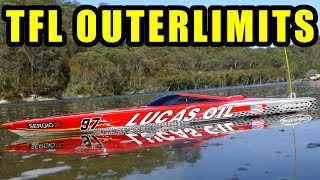 TFL OUTERLIMITS 880MM RC BOAT  120AMP 6S BEAST  Impressive Performance [upl. by Ykcul]