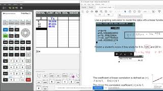 171  Unit 1  14d Linear Regression with TICalc a second example [upl. by Yancey]