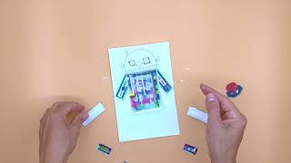 DIY Robot Card Craft by We Craft Box [upl. by Anilecram]