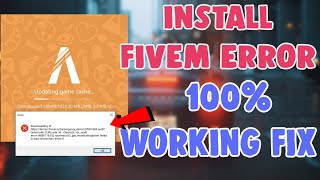 How To Fix FiveM Install Error ProblemCURL Code 56 Game Cache Download Decryption Failed FiveM Epic [upl. by Jovita]