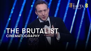 The Brutalist wins the Cinematography BAFTA  BAFTA Film Awards 2025 [upl. by Icaj]