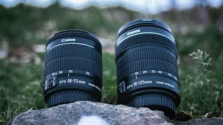 Canon 1855mm vs 18135mm lens For Vlogging [upl. by Annirok]