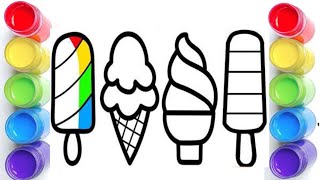 Icecream drawing  How to draw easy drawing step by step for kids  drawing and colouring for kids [upl. by Floss]