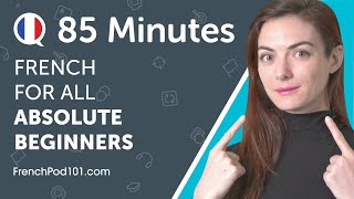 Learn French in 85 Minutes  ALL the French Phrases You Need to Get Started [upl. by Negam]