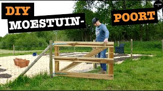 Simpele DIY Tuinpoort Maken  No Dig Moestuin Update [upl. by Adal689]