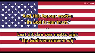 Amerikaans Volkslied ENNL tekst  Anthem of USA Dutch [upl. by Yerocal]