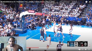 THUNDER vs MAVERICKS PLAYOFF GAME 1 REACTION [upl. by Erb]