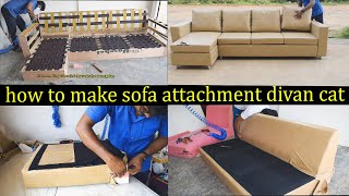 how to sofa attachment divan cathow to make corner sofahow to assemble l shaped sofal shaped sofa [upl. by Yrrah]