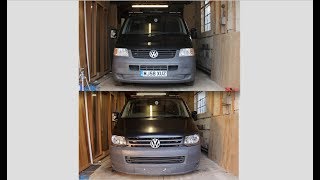 Vw T5 to T51 front end facelift step by step guide [upl. by Charmain]