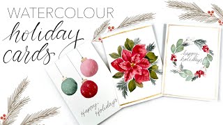 Watercolour Holiday Cards [upl. by Atazroglam]