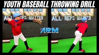 Baseball Throwing Drill For Beginner Youth Guys [upl. by Aerol662]