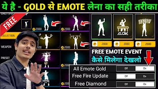 New Trick All Emote In 2000 Gold  How To Get Free Emote In Free Fire  Free Mein Emote Kaise Len [upl. by Lehar]