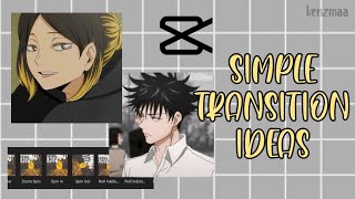 6 simple transition ideas シ︎capcut edit [upl. by Esyned19]