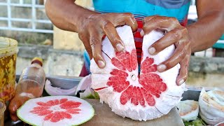 Masala Jambura Pomelo FruitGrapefruits  Bangladeshi Street Food [upl. by Madelyn600]