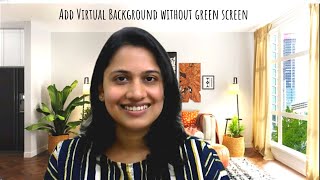 Zoom Virtual background WITHOUT Green Screen [upl. by Newcomer]