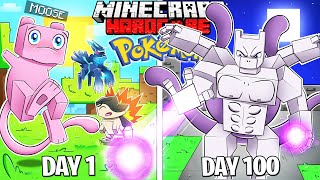 I Survived 100 Days as a POKEMON in Minecraft [upl. by Isidora484]