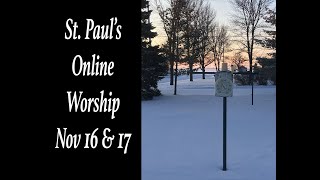 St Pauls Online Worship Nov 16 [upl. by Nortal]