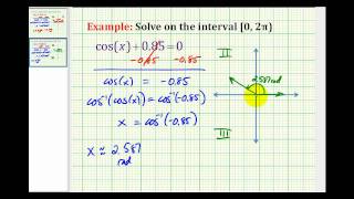 Ex Solve cosxa Using a Calculator negative a [upl. by Aicetal]