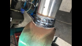 Kobelco SK85MSR7 Boom Cylinder Rod Eye MIG Welding with CEBORA Kingstar 400ts [upl. by Artemla879]