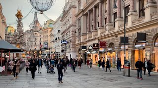 Vienna Walk Graben amp Tuchlauben November 2022  4K HDR [upl. by Verne]