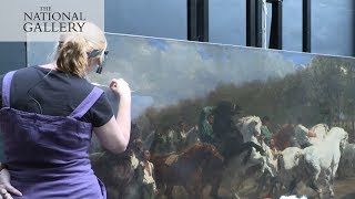 Art Restoration of Rosa Bonheur’s The Horse Fair  National Gallery [upl. by Adnertal]