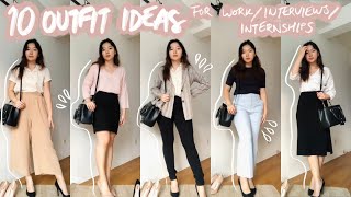 10 outfit ideas for workinterviewsinternships [upl. by Jennifer]