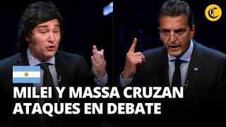 quotLadrónquot y quotdesequilibrado mentalquot MASSA Y MILEI se enfrentan en último debate  El Comercio [upl. by Corbet193]