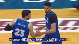 AdmiralBet ABA League 202324 Round 19 match MornarBarsko zlato  Cibona 522024 [upl. by Haldes]