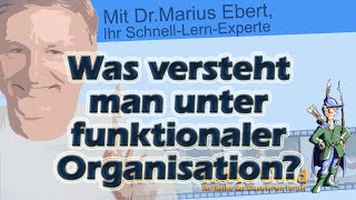 Was versteht man unter funktionaler Organisation [upl. by Humpage648]