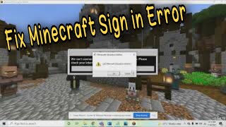 How to fix Minecraft sign in error  solve minecraft sign in issue [upl. by Orelia928]